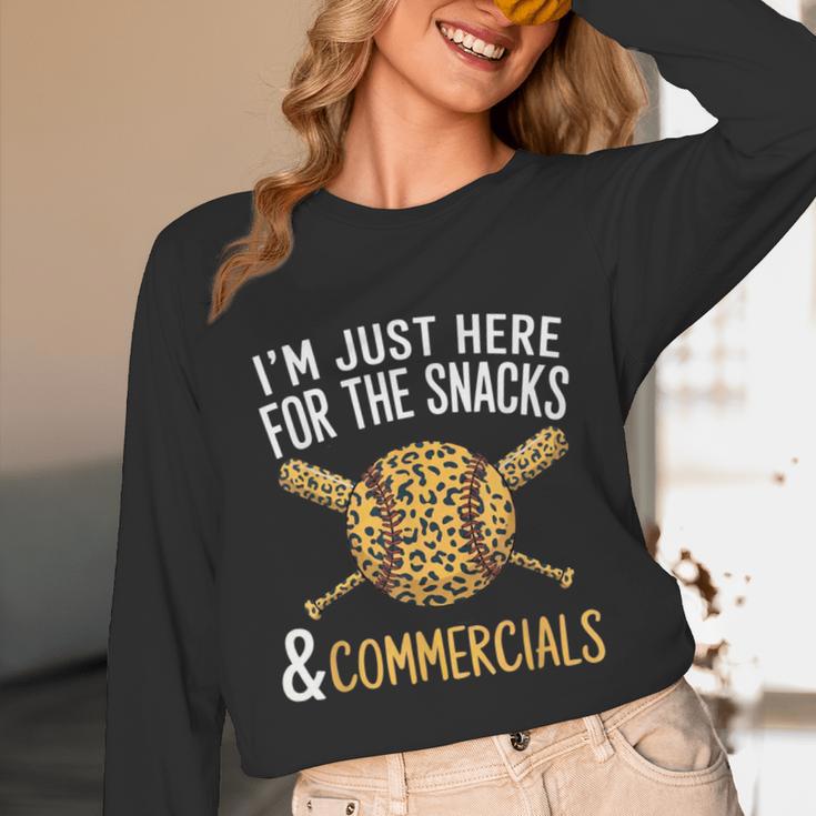 I'm Just Here For The Snacks And Commercials Baseball Unisex Long Sleeve T-Shirt I'm Just Here For The Snacks And Commercials Baseball Unisex Long Sleeve T-Shirt