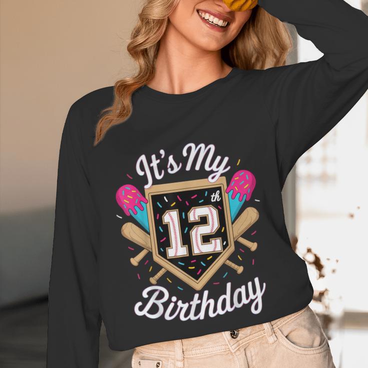 It's My 12th Birthday Baseball Fan Celebration Unisex Long Sleeve T-Shirt