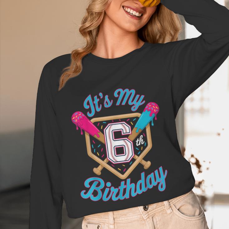 It's My 6th Birthday Baseball Fan Fun Party Celebration Unisex Long Sleeve T-Shirt