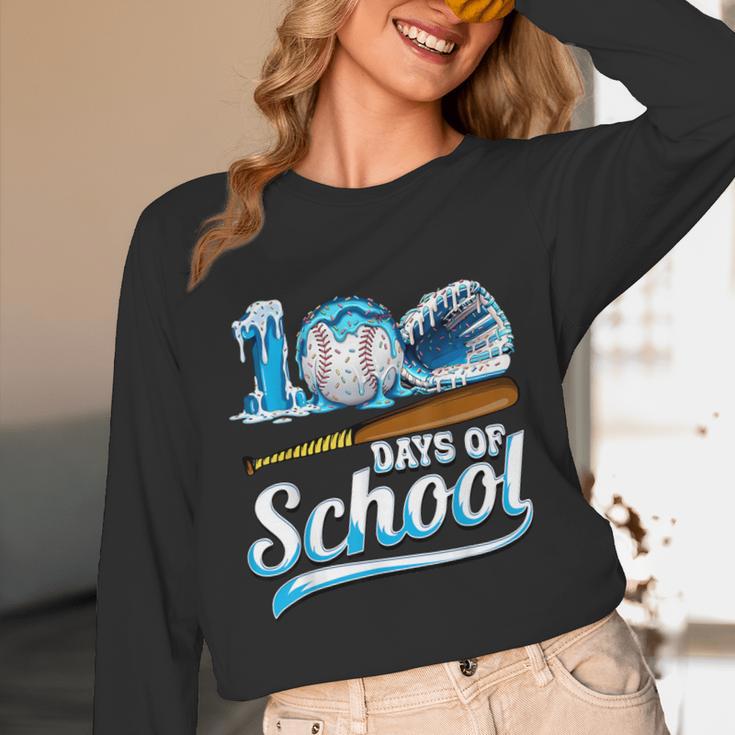 Kid 100 Days Of School Drip Baseball Ice Cream 100th Day Boy Unisex Long Sleeve T-Shirt Kid 100 Days Of School Drip Baseball Ice Cream 100th Day Boy Unisex Long Sleeve T-Shirt