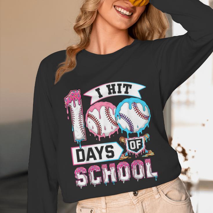 Kids 100 Days Of School Boys 100th Day Baseball Drip Toddler Unisex Long Sleeve T-Shirt Kids 100 Days Of School Boys 100th Day Baseball Drip Toddler Unisex Long Sleeve T-Shirt