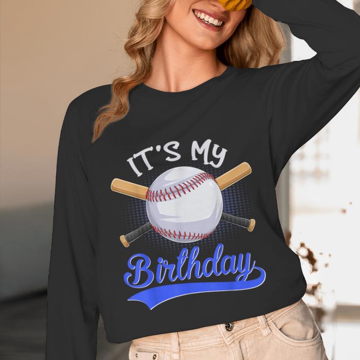 Kids 8th Baseball Birthday Party Boys Sport Fan 8 Years Old Unisex Long Sleeve T-Shirt