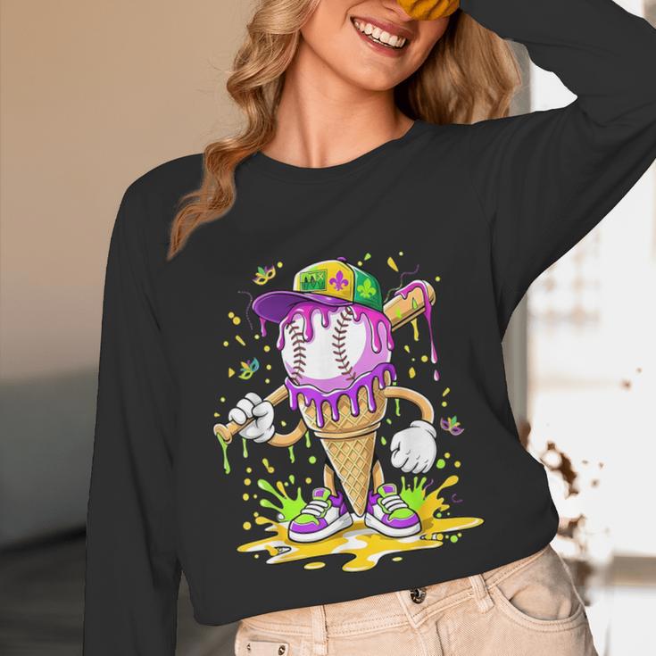 Kids Baseball Drip Ice Cream Apparel Kids Boys Mardi Gras Unisex Long Sleeve T-Shirt Kids Baseball Drip Ice Cream Apparel Kids Boys Mardi Gras Unisex Long Sleeve T-Shirt
