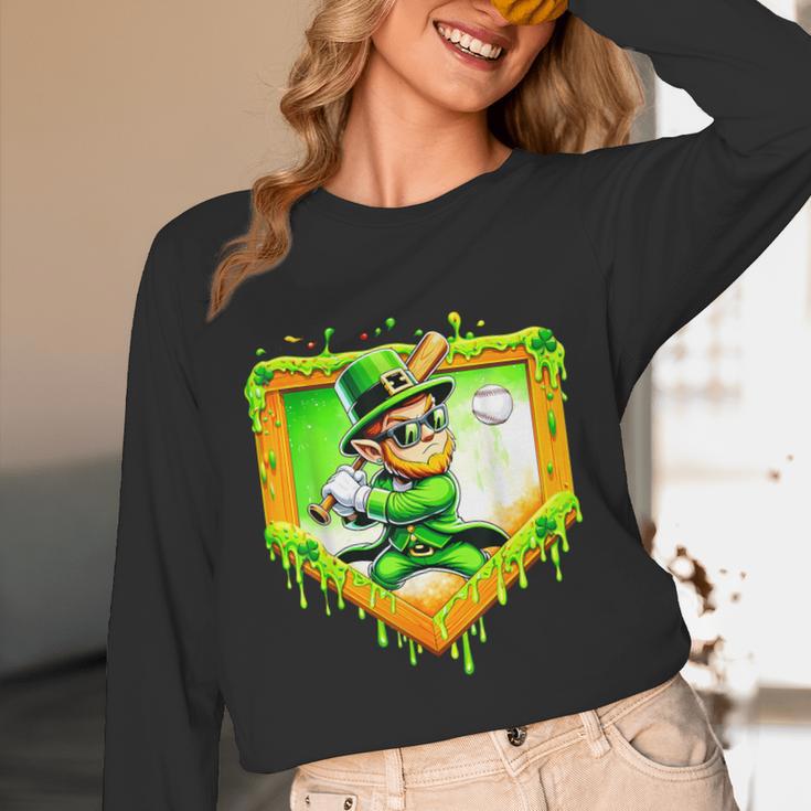 Leprechaun Baseball St Patricks Day Ice Cream Drip Men Boys Unisex Long Sleeve T-Shirt Leprechaun Baseball St Patricks Day Ice Cream Drip Men Boys Unisex Long Sleeve T-Shirt
