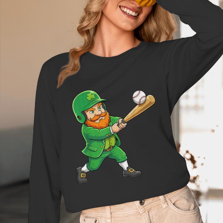 Leprechaun Playing Baseball St Patricks Day Men Boys Kids Unisex Long Sleeve T-Shirt Leprechaun Playing Baseball St Patricks Day Men Boys Kids Unisex Long Sleeve T-Shirt