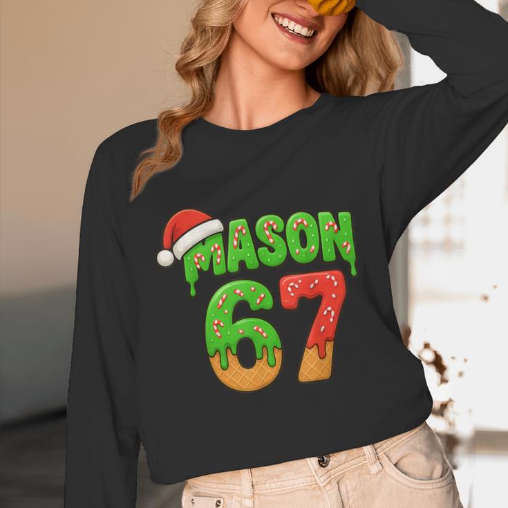 Mason 67 Christmas Ice Cream Drip Meme Six Seven Baseball Unisex Long Sleeve T-Shirt Mason 67 Christmas Ice Cream Drip Meme Six Seven Baseball Unisex Long Sleeve T-Shirt