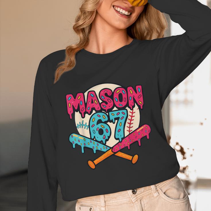 Mason 67 Ice Cream Drip Baseball Meme Graphics Unisex Long Sleeve T-Shirt Mason 67 Ice Cream Drip Baseball Meme Graphics Unisex Long Sleeve T-Shirt