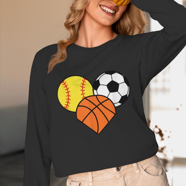 Mom Sports Heart Soccer Basketball Baseball Softball Unisex Long Sleeve T-Shirt Mom Sports Heart Soccer Basketball Baseball Softball Unisex Long Sleeve T-Shirt