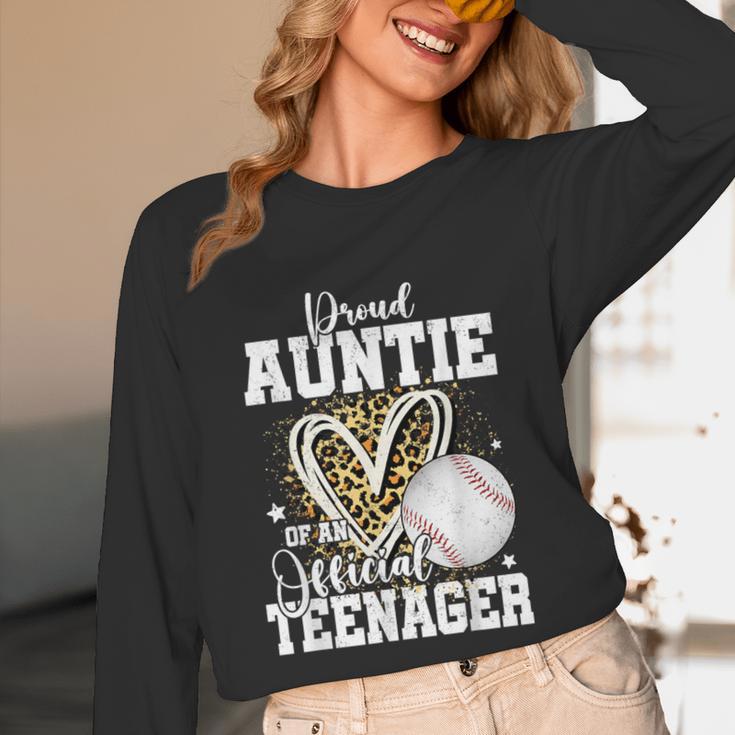 Proud Auntie Of An Official Teenager 13th Birthday Baseball Unisex Long Sleeve T-Shirt Proud Auntie Of An Official Teenager 13th Birthday Baseball Unisex Long Sleeve T-Shirt