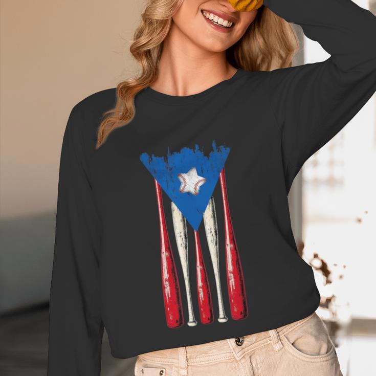 Puerto Rican Baseball Bats Puerto Rico Flag Pride BéIsbol Unisex Long Sleeve T-Shirt Puerto Rican Baseball Bats Puerto Rico Flag Pride BéIsbol Unisex Long Sleeve T-Shirt