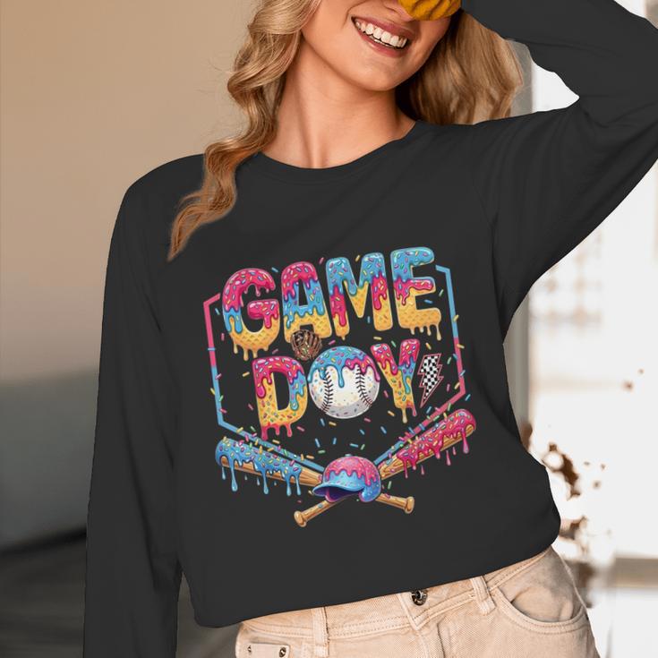 Retro Game Day Baseball Ice Cream Drip For Men Boy Kids Unisex Long Sleeve T-Shirt Retro Game Day Baseball Ice Cream Drip For Men Boy Kids Unisex Long Sleeve T-Shirt