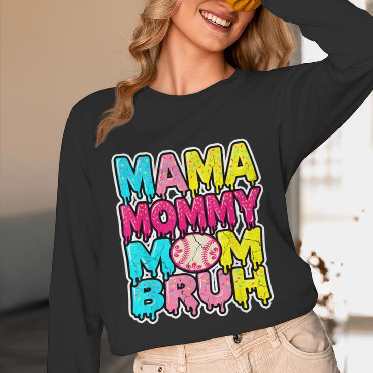 Retro Mama Mommy Mom Bruh Baseball Women Girls Unisex Long Sleeve T-Shirt Retro Mama Mommy Mom Bruh Baseball Women Girls Unisex Long Sleeve T-Shirt