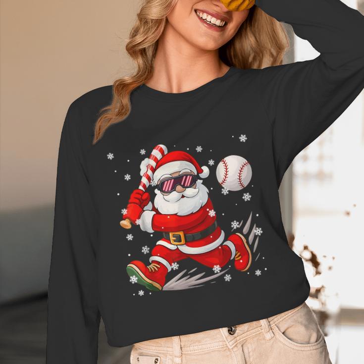 Santa Baseball Christmas Pajamas Xmas Men Boy Toddlers Unisex Long Sleeve T-Shirt Santa Baseball Christmas Pajamas Xmas Men Boy Toddlers Unisex Long Sleeve T-Shirt