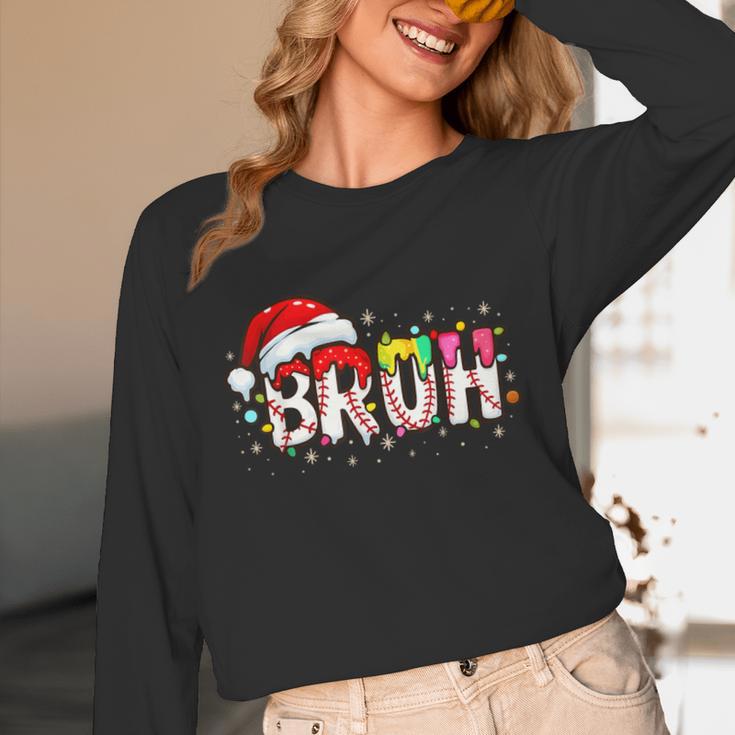 Santa Bruh Baseball Christmas Xmas Meme Pajamas Family Unisex Long Sleeve T-Shirt Santa Bruh Baseball Christmas Xmas Meme Pajamas Family Unisex Long Sleeve T-Shirt