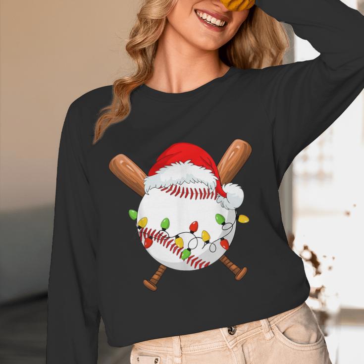 Santa Sports For Men Boys Christmas Baseball Player Unisex Long Sleeve T-Shirt Santa Sports For Men Boys Christmas Baseball Player Unisex Long Sleeve T-Shirt