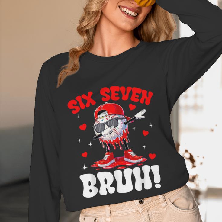 Six Seven 67 Bruh 6 7 Meme Valentine Baseball Drip Boys Kids Unisex Long Sleeve T-Shirt Six Seven 67 Bruh 6 7 Meme Valentine Baseball Drip Boys Kids Unisex Long Sleeve T-Shirt
