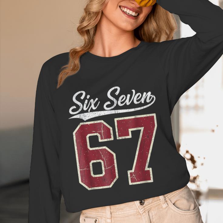 Six Seven Meme Boys Girls Kids 67 Baseball Jersey Unisex Long Sleeve T-Shirt Six Seven Meme Boys Girls Kids 67 Baseball Jersey Unisex Long Sleeve T-Shirt