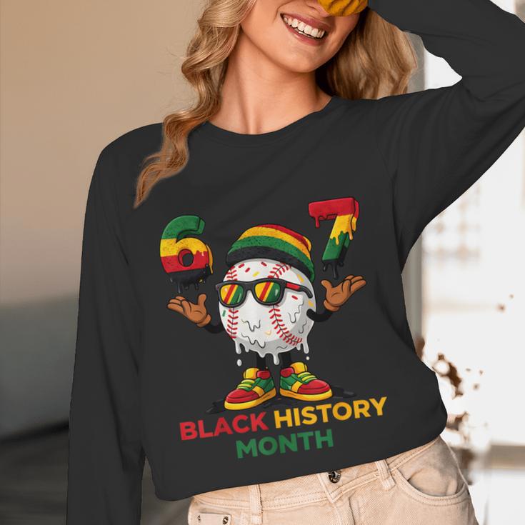 Six Seven History Month Baseball Drip Sports Unisex Long Sleeve T-Shirt Six Seven History Month Baseball Drip Sports Unisex Long Sleeve T-Shirt