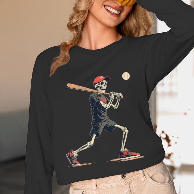 Skeleton Baseball Halloween Costume Men Boys Kids Unisex Long Sleeve T-Shirt Skeleton Baseball Halloween Costume Men Boys Kids Unisex Long Sleeve T-Shirt
