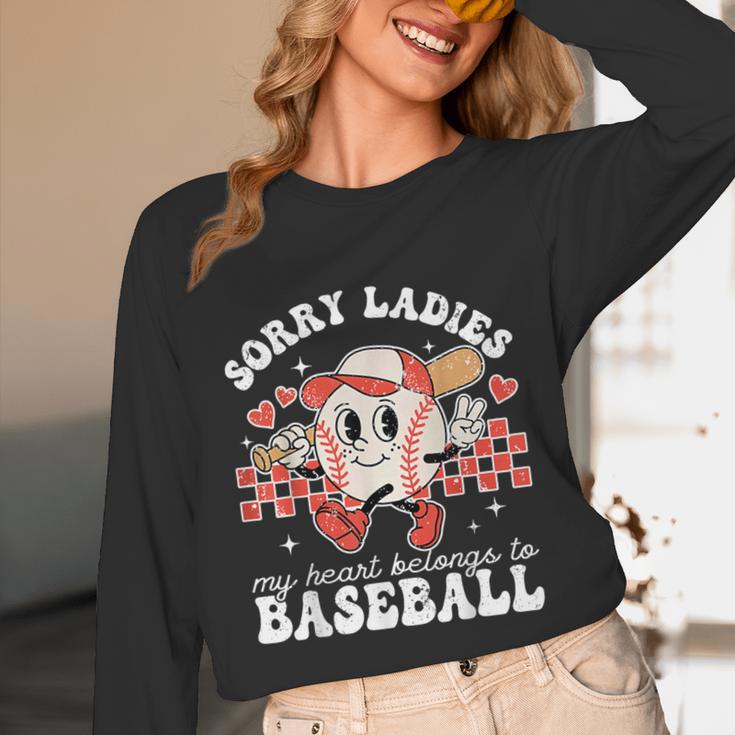 Sorry Ladies My Heart Belongs To Baseball Boy Kids Unisex Long Sleeve T-Shirt