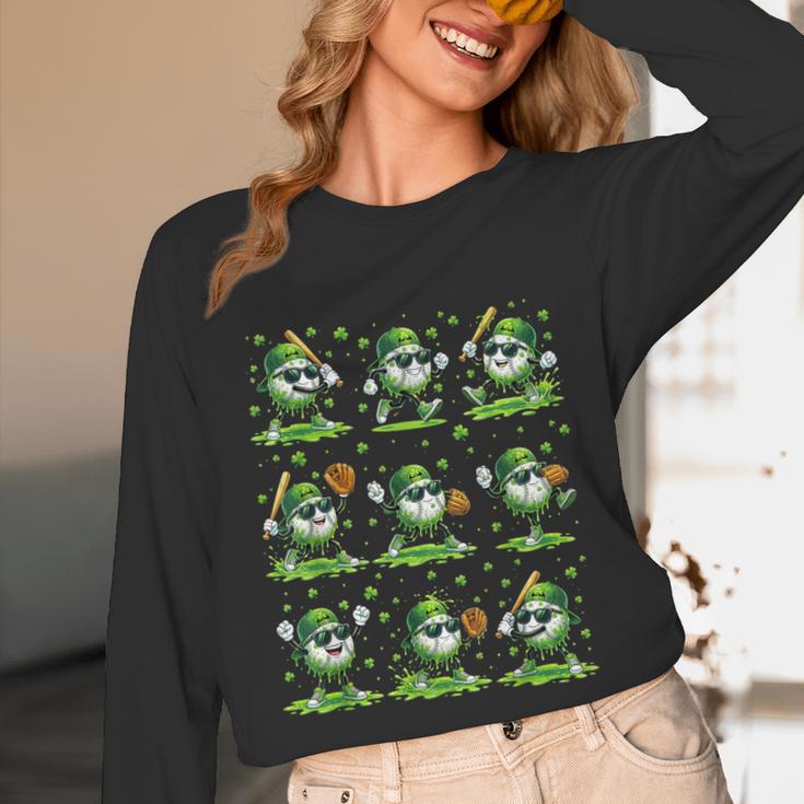 St Patricks Day Baseball Ice Cream Boys Baseball Player Unisex Long Sleeve T-Shirt St Patricks Day Baseball Ice Cream Boys Baseball Player Unisex Long Sleeve T-Shirt