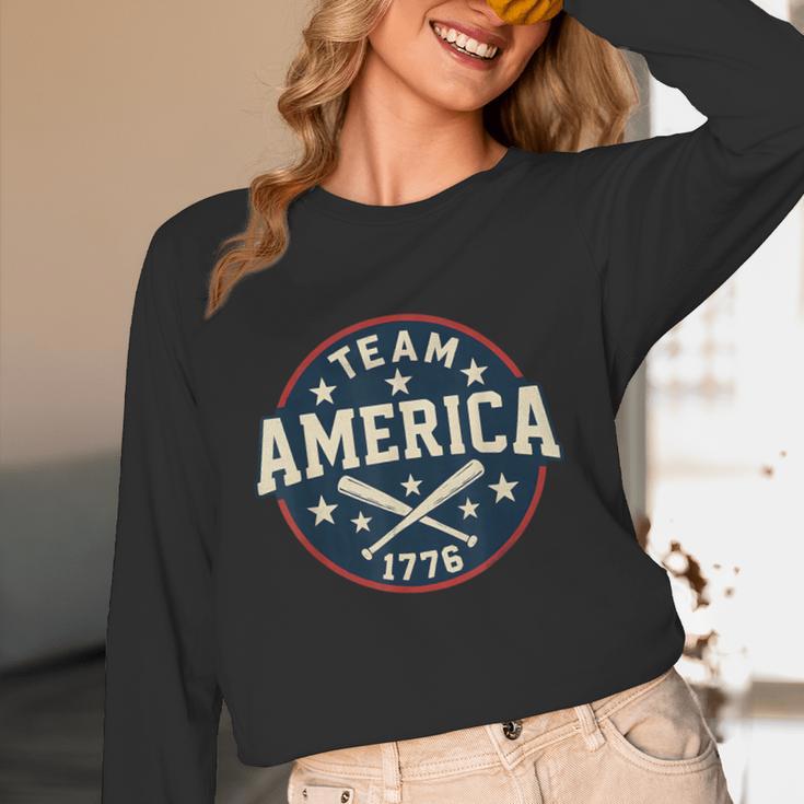 Team America 1776 4th Of July Patriotic Baseball Unisex Long Sleeve T-Shirt Team America 1776 4th Of July Patriotic Baseball Unisex Long Sleeve T-Shirt