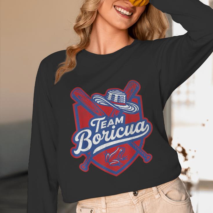 Team Boricua Puerto Rico Baseball Coqui Frog Pava Hat Fan Unisex Long Sleeve T-Shirt Team Boricua Puerto Rico Baseball Coqui Frog Pava Hat Fan Unisex Long Sleeve T-Shirt