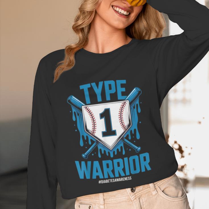 Type 1 Warrior Diabetes Awareness Baseball Enthusiasts Unisex Long Sleeve T-Shirt Type 1 Warrior Diabetes Awareness Baseball Enthusiasts Unisex Long Sleeve T-Shirt