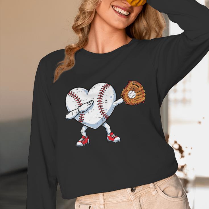 Valentines Day Baseball Ball Heart Dab Boys Kids Men Unisex Long Sleeve T-Shirt Valentines Day Baseball Ball Heart Dab Boys Kids Men Unisex Long Sleeve T-Shirt