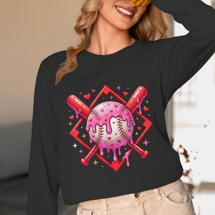 Valentines Day Baseball Boys Ice Cream Drip Heart Youth Kids Unisex Long Sleeve T-Shirt Valentines Day Baseball Boys Ice Cream Drip Heart Youth Kids Unisex Long Sleeve T-Shirt