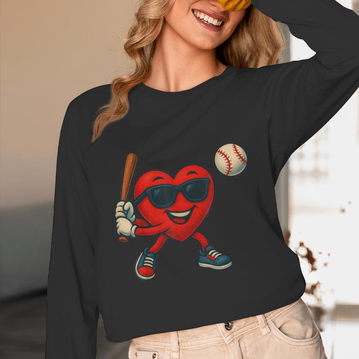 Valentines Day Baseball Red Heart Love Boys Kids Tee Unisex Long Sleeve T-Shirt Valentines Day Baseball Red Heart Love Boys Kids Tee Unisex Long Sleeve T-Shirt