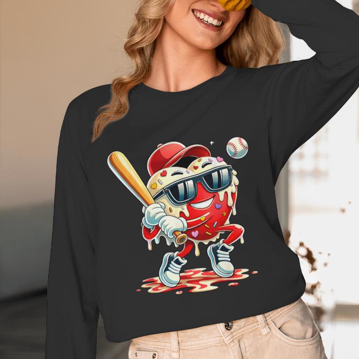 Valentines Day Heart Baseball Drip Ice Cream Boys Kids Men Unisex Long Sleeve T-Shirt Valentines Day Heart Baseball Drip Ice Cream Boys Kids Men Unisex Long Sleeve T-Shirt
