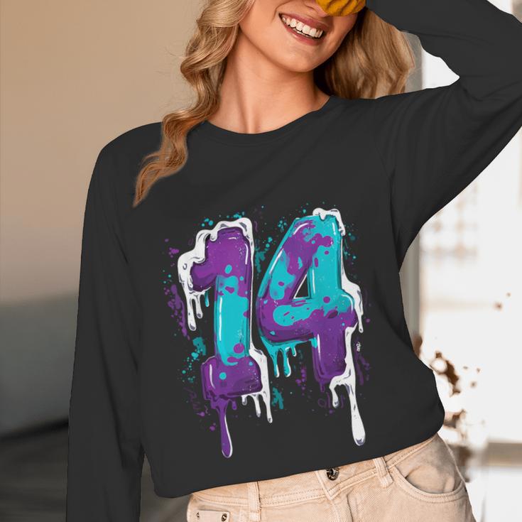 Vintage Baseball 14 Number Unisex Long Sleeve T-Shirt