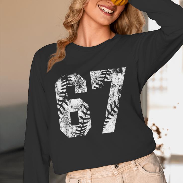 Vintage Baseball Number 67 Jersey Player Uniform Unisex Long Sleeve T-Shirt Vintage Baseball Number 67 Jersey Player Uniform Unisex Long Sleeve T-Shirt