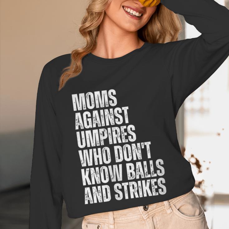Women's Moms Against Umpires Parents Mom Baseball Sarcastic Unisex Long Sleeve T-Shirt Women's Moms Against Umpires Parents Mom Baseball Sarcastic Unisex Long Sleeve T-Shirt