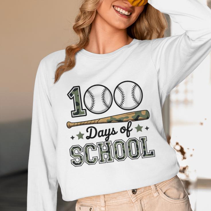 100 Days Of School Baseball Camo Boys School Teacher Unisex Long Sleeve T-Shirt 100 Days Of School Baseball Camo Boys School Teacher Unisex Long Sleeve T-Shirt