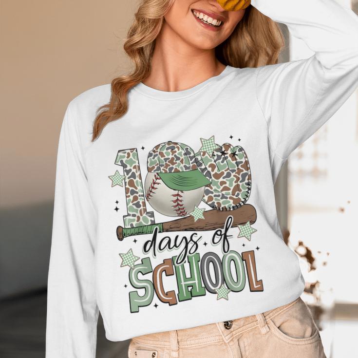 100 Days Of School Baseball Camo Men Boy Kid Unisex Long Sleeve T-Shirt 100 Days Of School Baseball Camo Men Boy Kid Unisex Long Sleeve T-Shirt