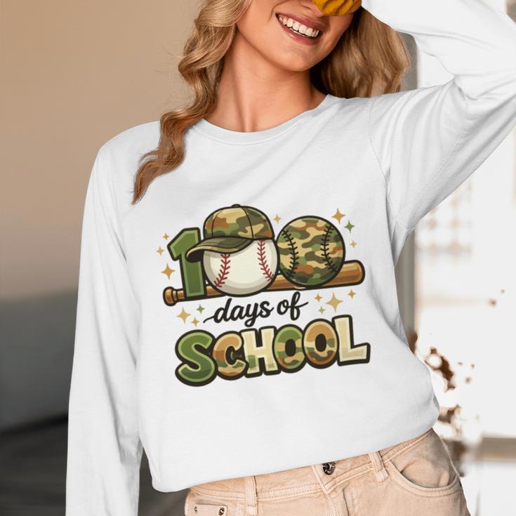 100 Days Of School Baseball Camo School Teacher Boy Unisex Long Sleeve T-Shirt 100 Days Of School Baseball Camo School Teacher Boy Unisex Long Sleeve T-Shirt