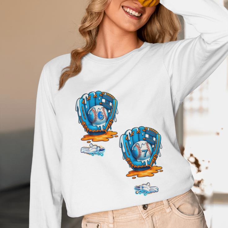 6-7 Meme Baseball Drip Team Glove Catcher Ice Cream Unisex Long Sleeve T-Shirt