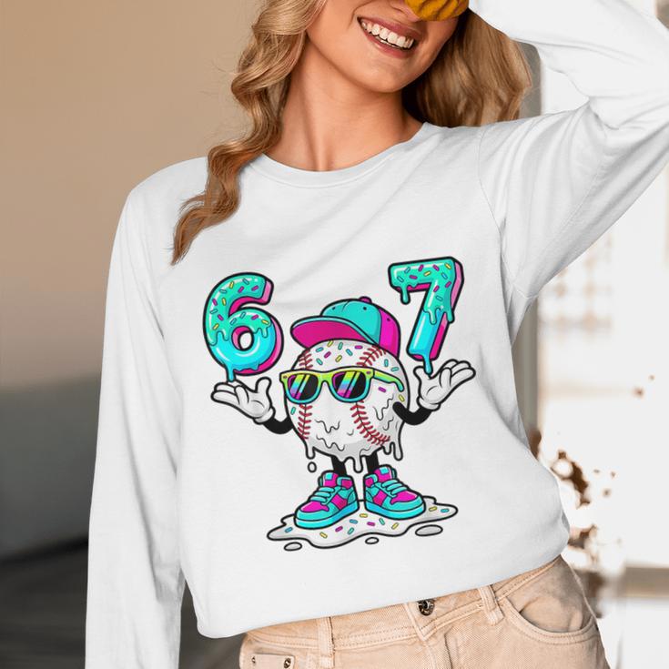 67 Baseball Drip Ice Cream 67 Baseball Men Boy Kids Unisex Long Sleeve T-Shirt