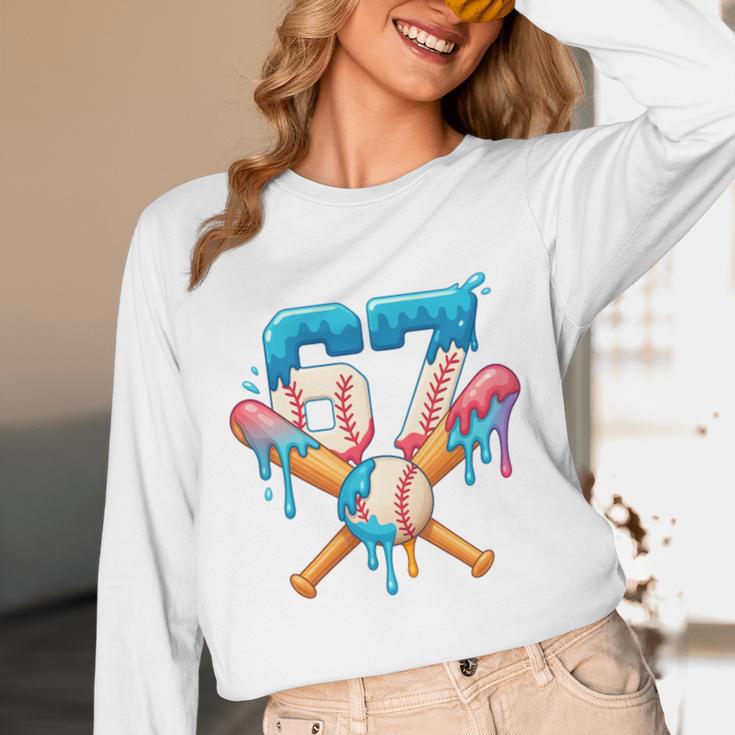 67 Baseball Life Style 101 Apparel Youth Drip Baseball Boys Unisex Long Sleeve T-Shirt 67 Baseball Life Style 101 Apparel Youth Drip Baseball Boys Unisex Long Sleeve T-Shirt