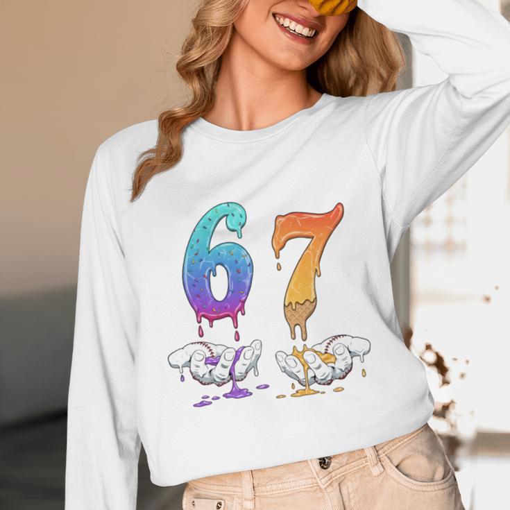 67 Meme Baseball Kids Girls Humor Number 6 7 Unisex Long Sleeve T-Shirt 67 Meme Baseball Kids Girls Humor Number 6 7 Unisex Long Sleeve T-Shirt