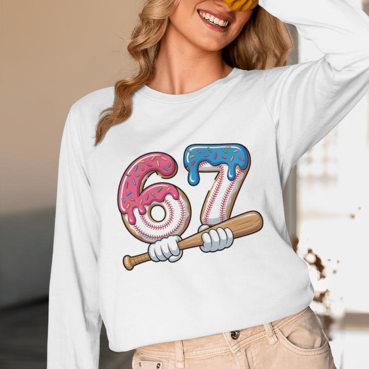 Baseball 67 Kids Ice Cream Drip Six Seven Youth Boys Unisex Long Sleeve T-Shirt Baseball 67 Kids Ice Cream Drip Six Seven Youth Boys Unisex Long Sleeve T-Shirt