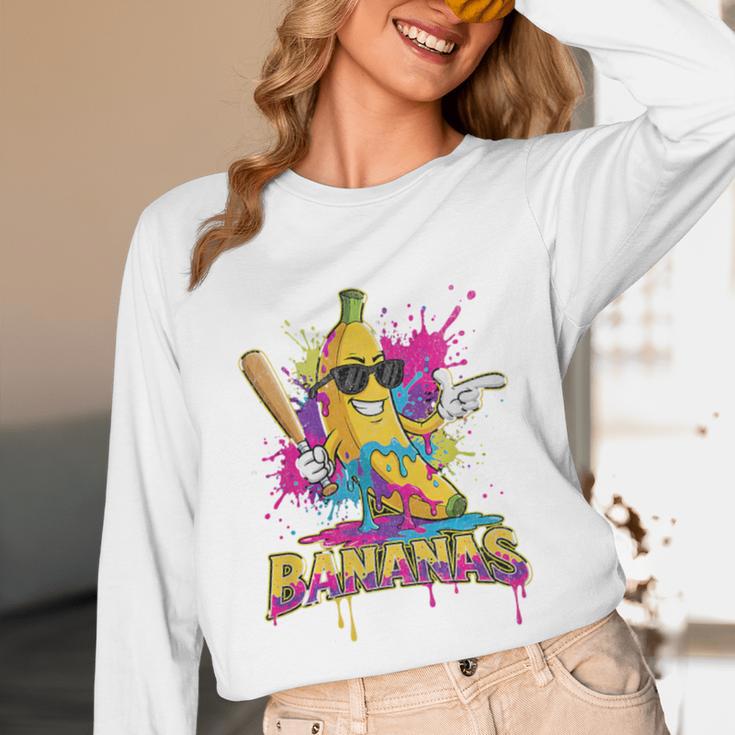 Baseball Banana Splatter Sports Kids Teens Premium Tri-Blend Unisex Long Sleeve T-Shirt Baseball Banana Splatter Sports Kids Teens Premium Tri-Blend Unisex Long Sleeve T-Shirt