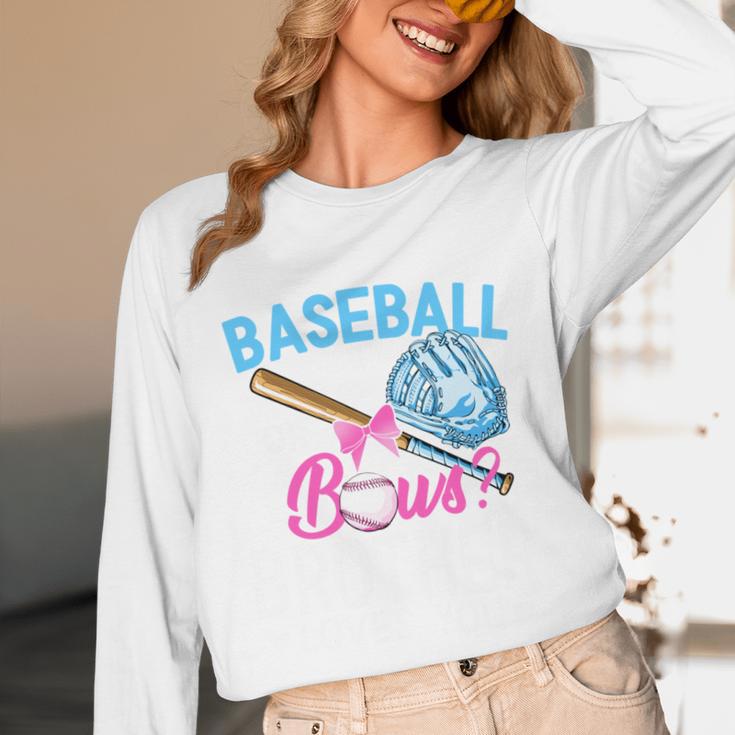 Baseball Or Bows Brother Loves You Gender Reveal Boy Or Girl Unisex Long Sleeve T-Shirt Baseball Or Bows Brother Loves You Gender Reveal Boy Or Girl Unisex Long Sleeve T-Shirt