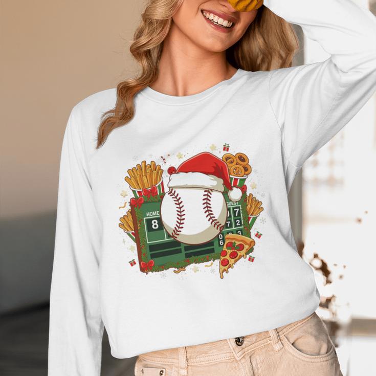 Baseball Christmas Scoreboard Celebration Premium Tri-Blend Unisex Long Sleeve T-Shirt