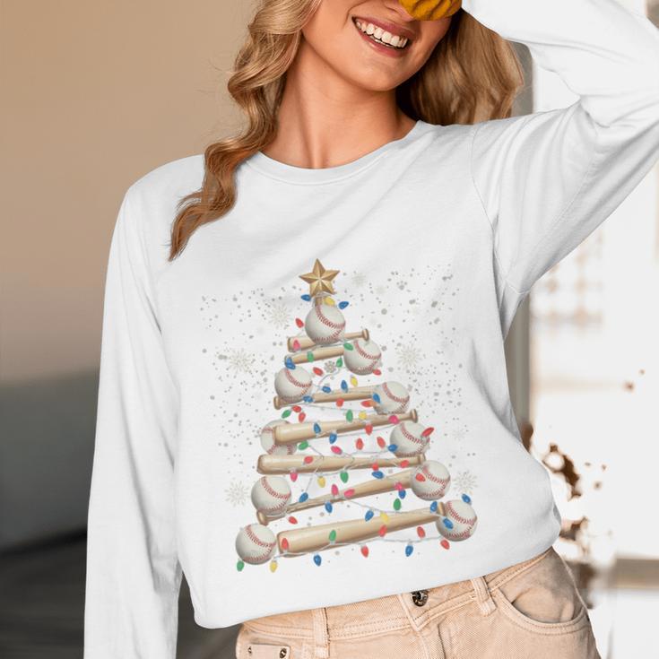 Baseball Christmas Tree Light Xmas Tees Boys Kids Men Unisex Long Sleeve T-Shirt Baseball Christmas Tree Light Xmas Tees Boys Kids Men Unisex Long Sleeve T-Shirt
