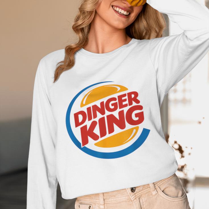 Baseball Dinger King Logo For Home Run Players And Fan Unisex Long Sleeve T-Shirt Baseball Dinger King Logo For Home Run Players And Fan Unisex Long Sleeve T-Shirt
