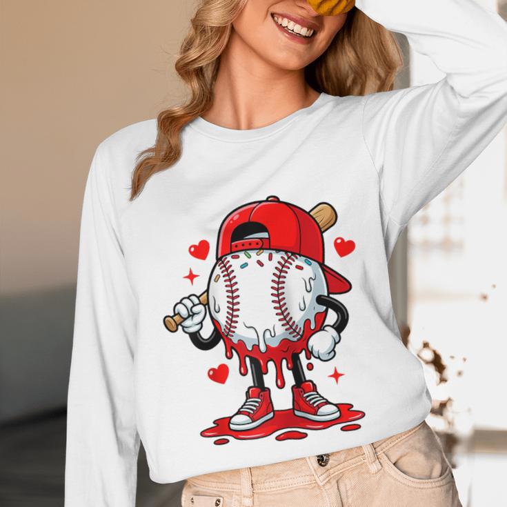 Baseball Drip Icecream Apparel Youth Boy Valentine Raglan Baseball Tee Unisex Long Sleeve T-Shirt Baseball Drip Icecream Apparel Youth Boy Valentine Raglan Baseball Tee Unisex Long Sleeve T-Shirt
