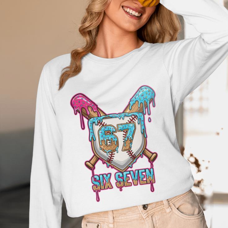 Baseball Drip Number 67 Player 6-7 Six Seven Meme Gen Alpha Unisex Long Sleeve T-Shirt Baseball Drip Number 67 Player 6-7 Six Seven Meme Gen Alpha Unisex Long Sleeve T-Shirt